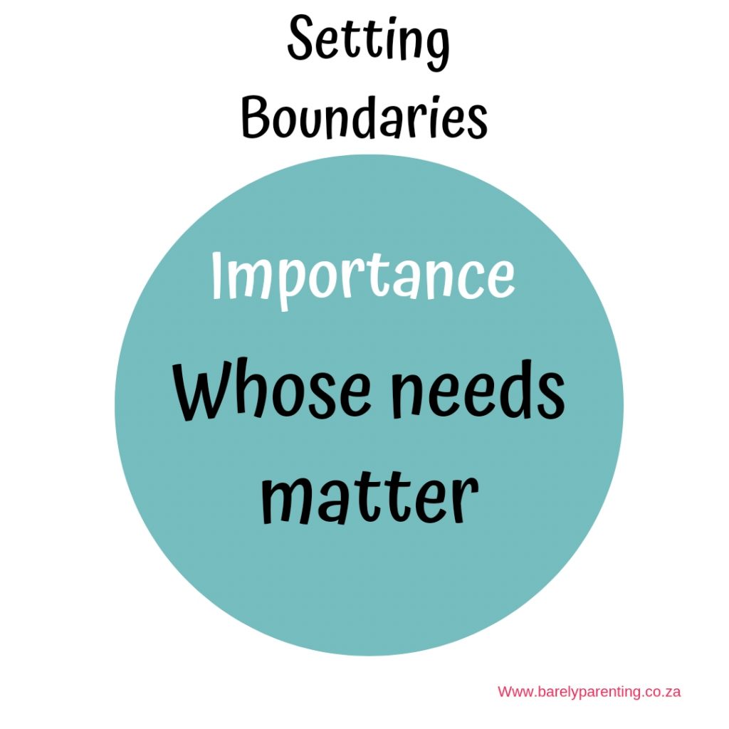 Setting, applying and upholding boundaries